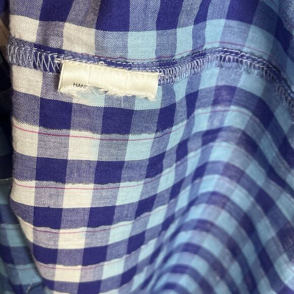 Pilcro Ombre Check Plaid Button Up Shirt Purple Womens Small Boho Anthropologie - Picture 6 of 8